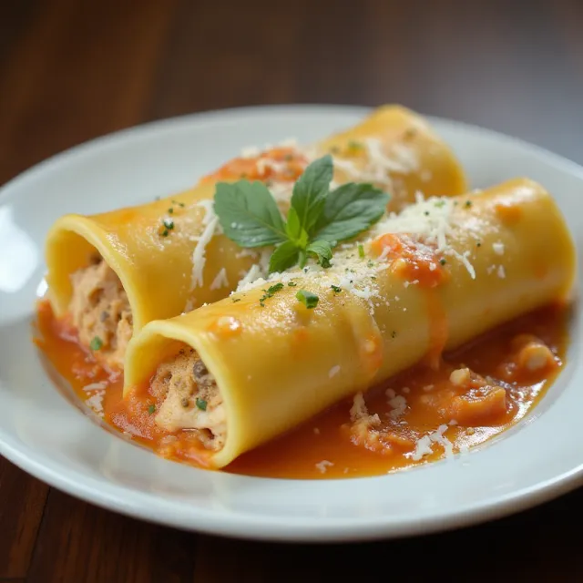 Easy Chicken Stuffed Manicotti