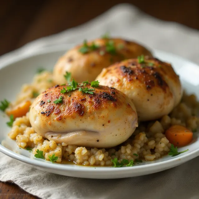 Cornish Game Hens with Rice Stuffing