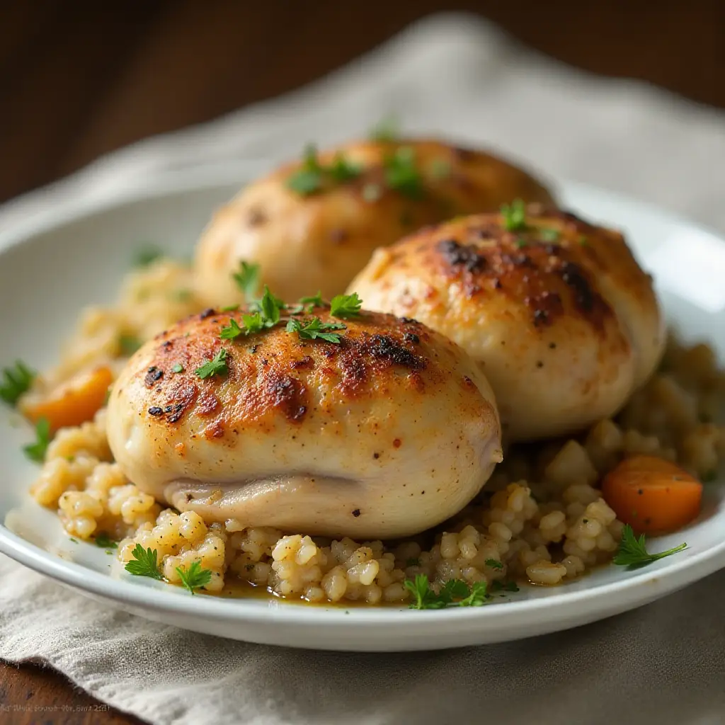 Cornish Game Hens with Rice Stuffing