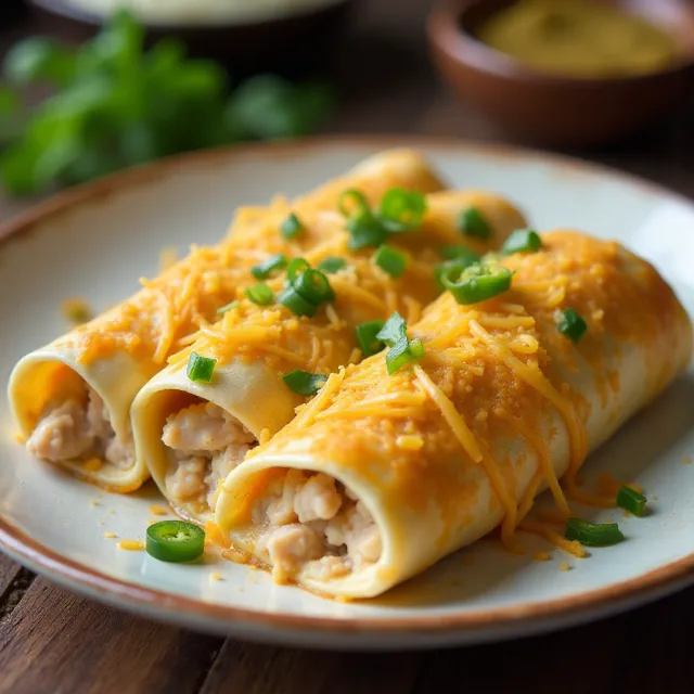 Enchanted Sour Cream Chicken Enchiladas
