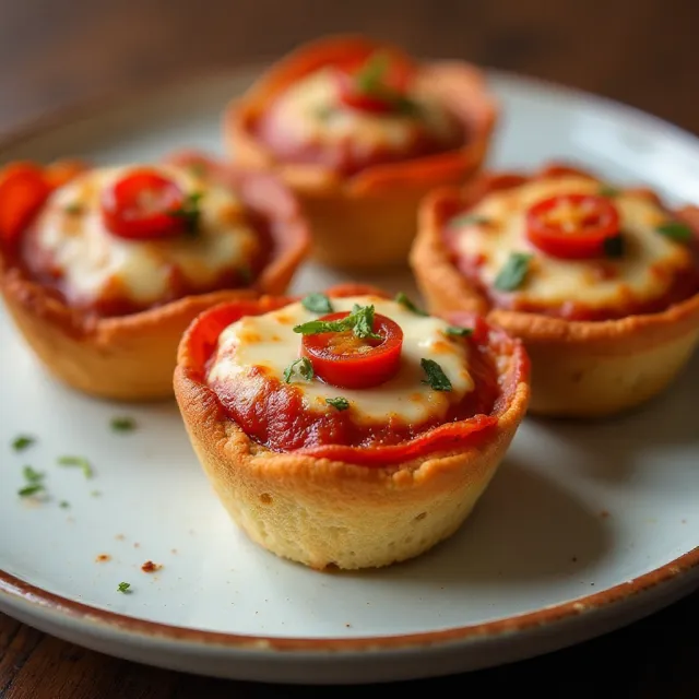 Mini Pepperoni Pizza Cups