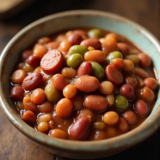 Slow Cooker BBQ Baked Beans