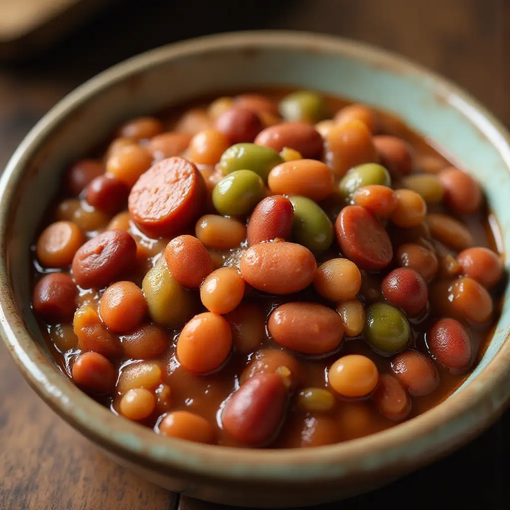 Slow Cooker BBQ Baked Beans