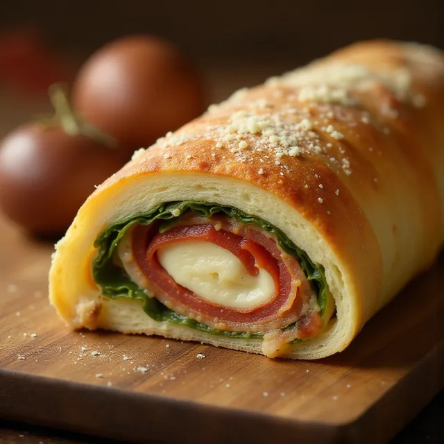 Meat and Veggie Stromboli