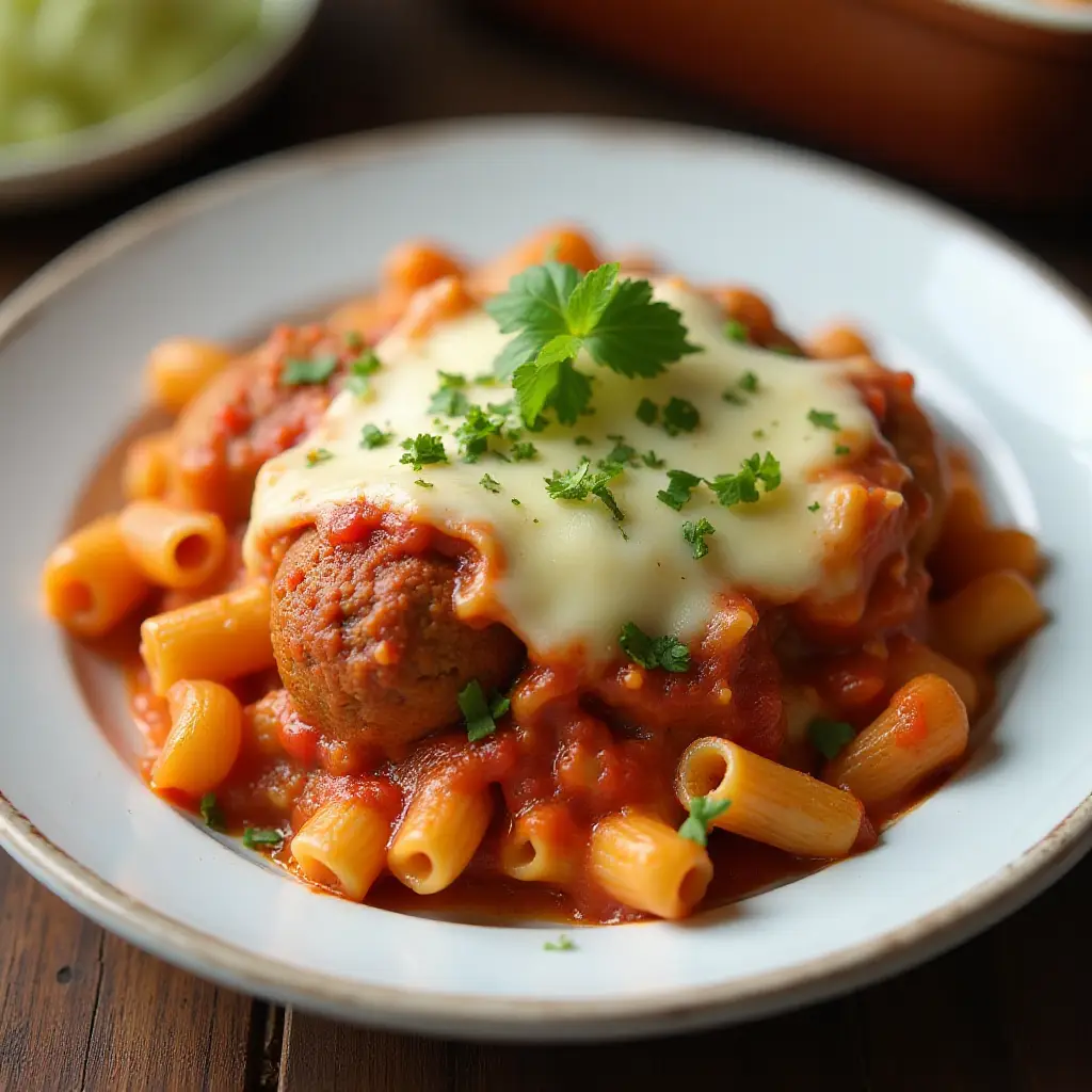 Dump and Bake Meatball Casserole