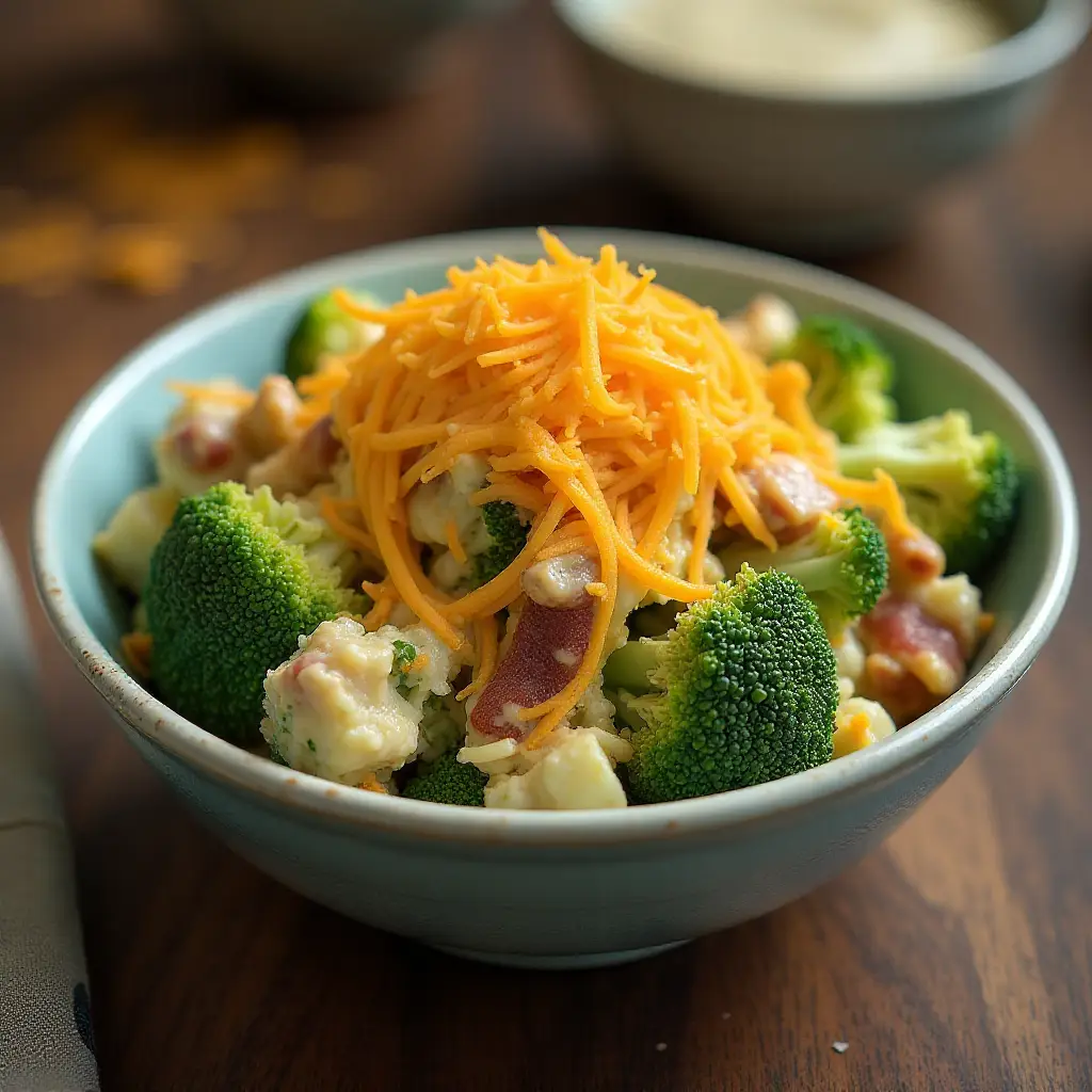 Make-Ahead Broccoli Salad with Bacon and Cheese