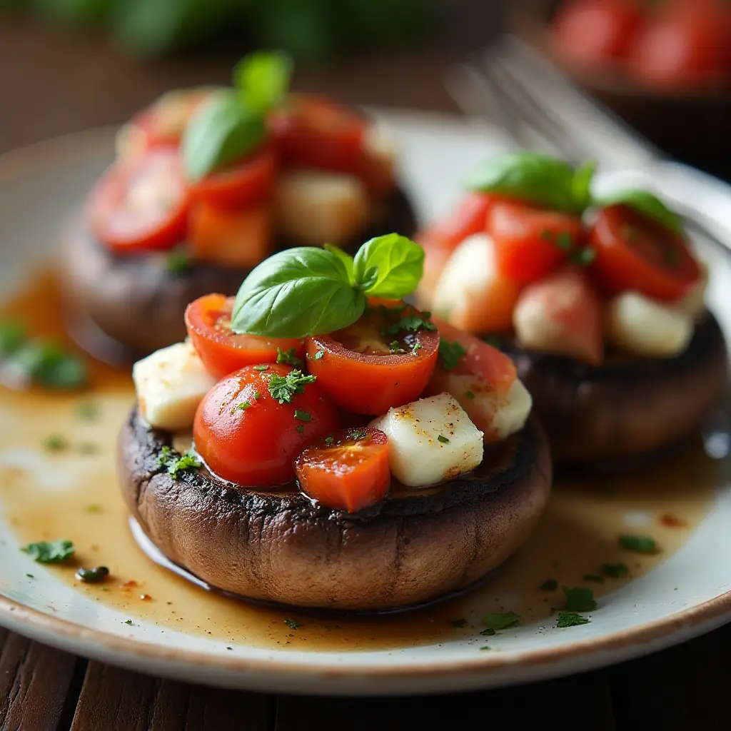 Caprese Stuffed Portobello Mushrooms
