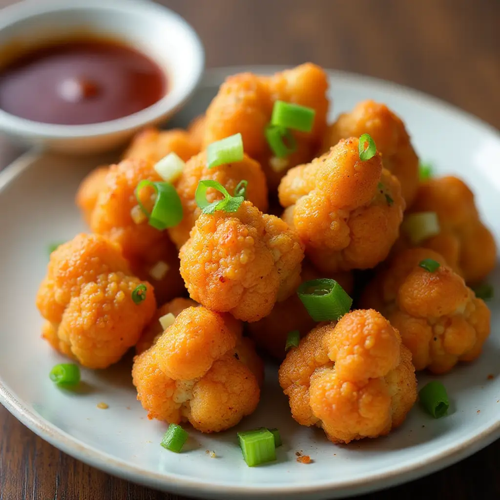 Gochujang-Sauced Air Fryer Cauliflower Bites