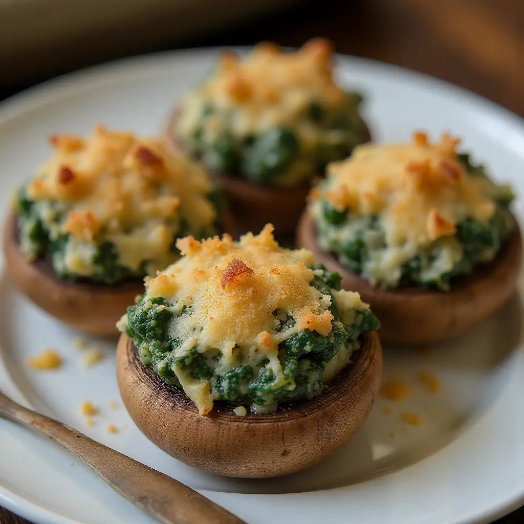 Stuffed Mushrooms with Spinach