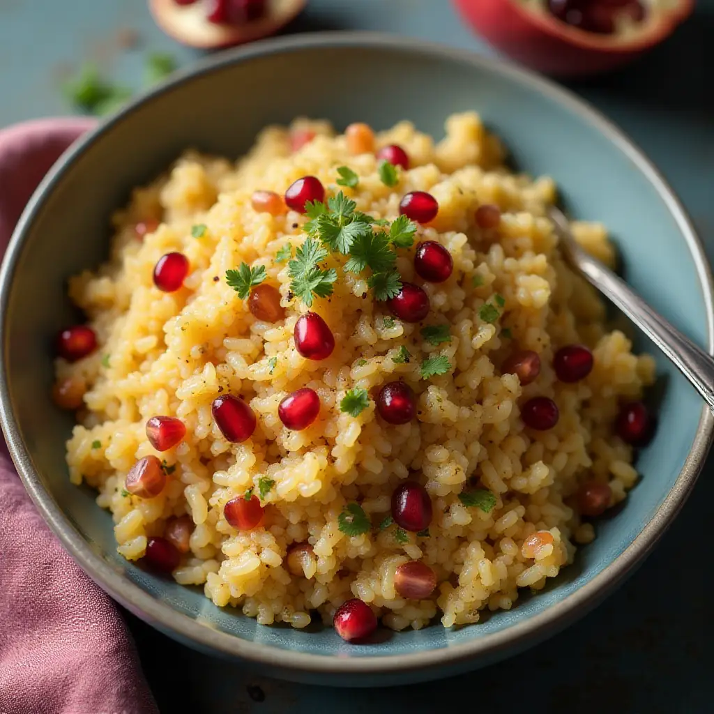 Middle Eastern Rice Pilaf with Pomegranate