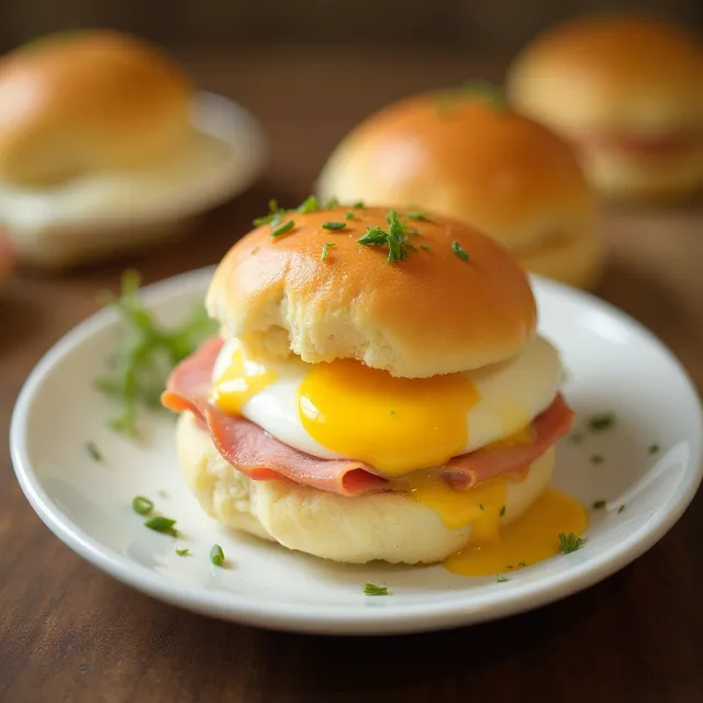 Easy Eggs Benedict Breakfast Sliders