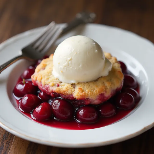 Fresh Cherry Cobbler