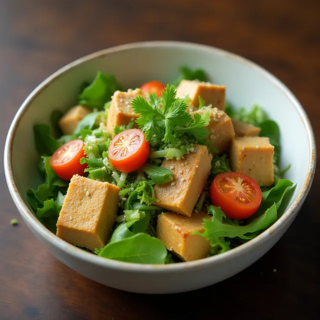 Easy Tofu and Watercress Salad
