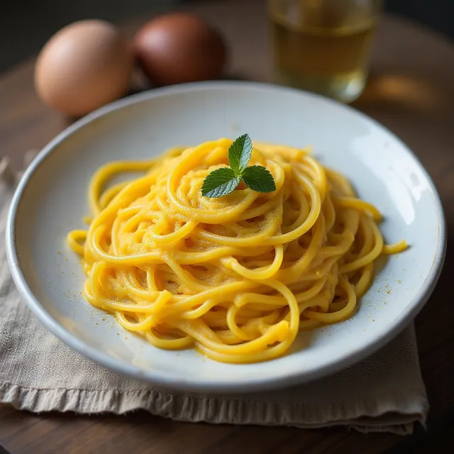Homemade Saffron Pasta