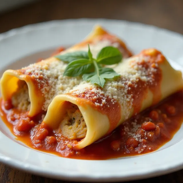 Cheese Stuffed Manicotti