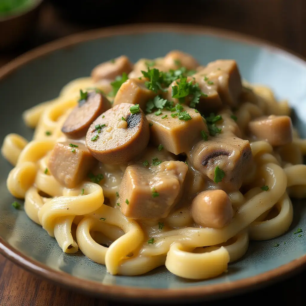 Easy Slow Cooker Beef Stroganoff
