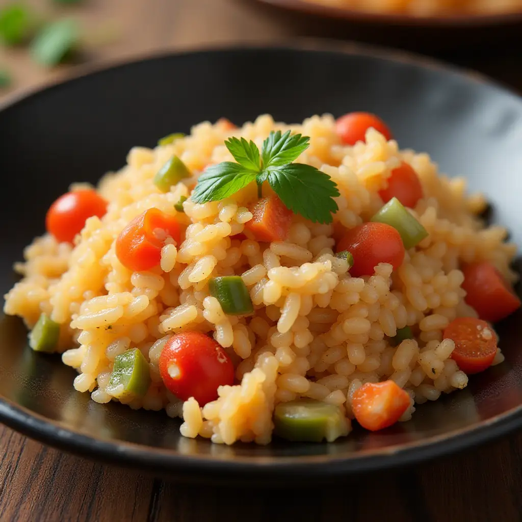 Vegetable Rice with Tomatoes