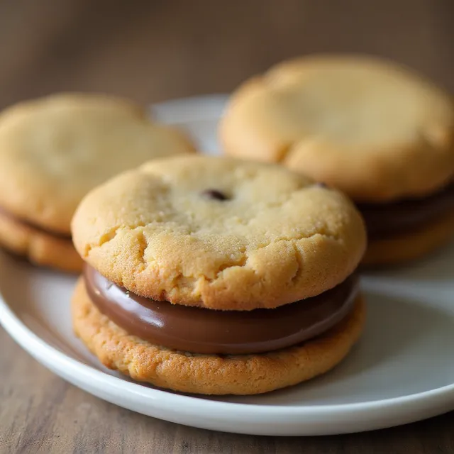 Salted Caramel Chocolate Sandwich Cookie