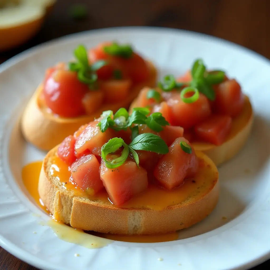 Papaya Bruschetta