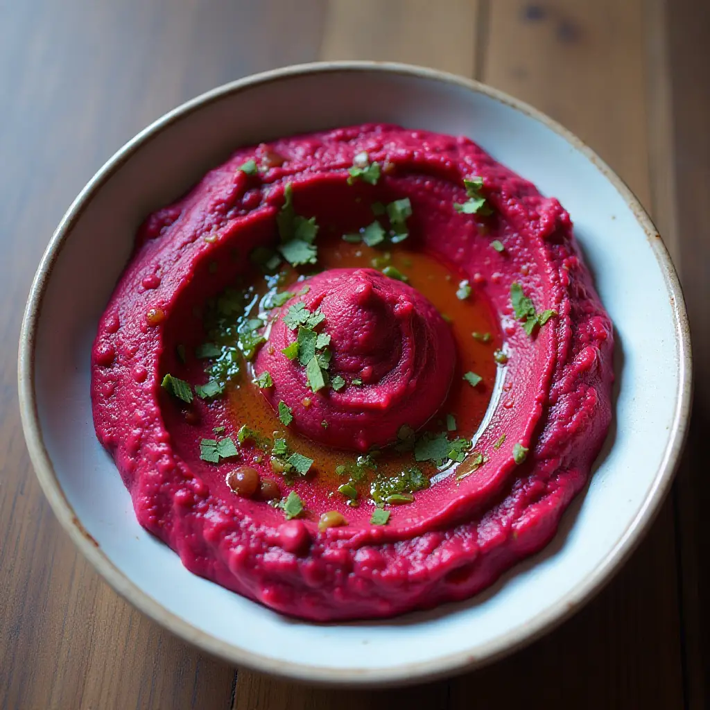 Roasted Beetroot and Garlic Hummus
