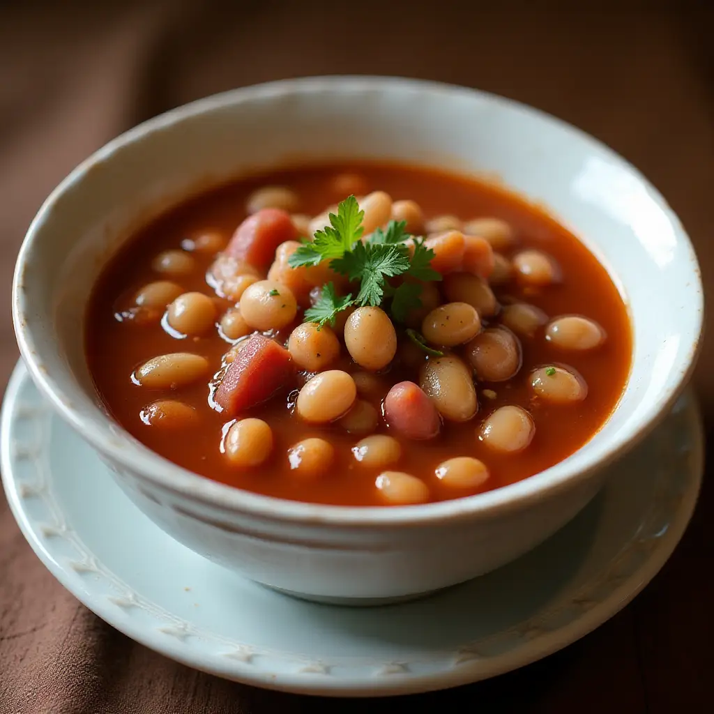 Slow Cooker Baked Beans with Ham Hock