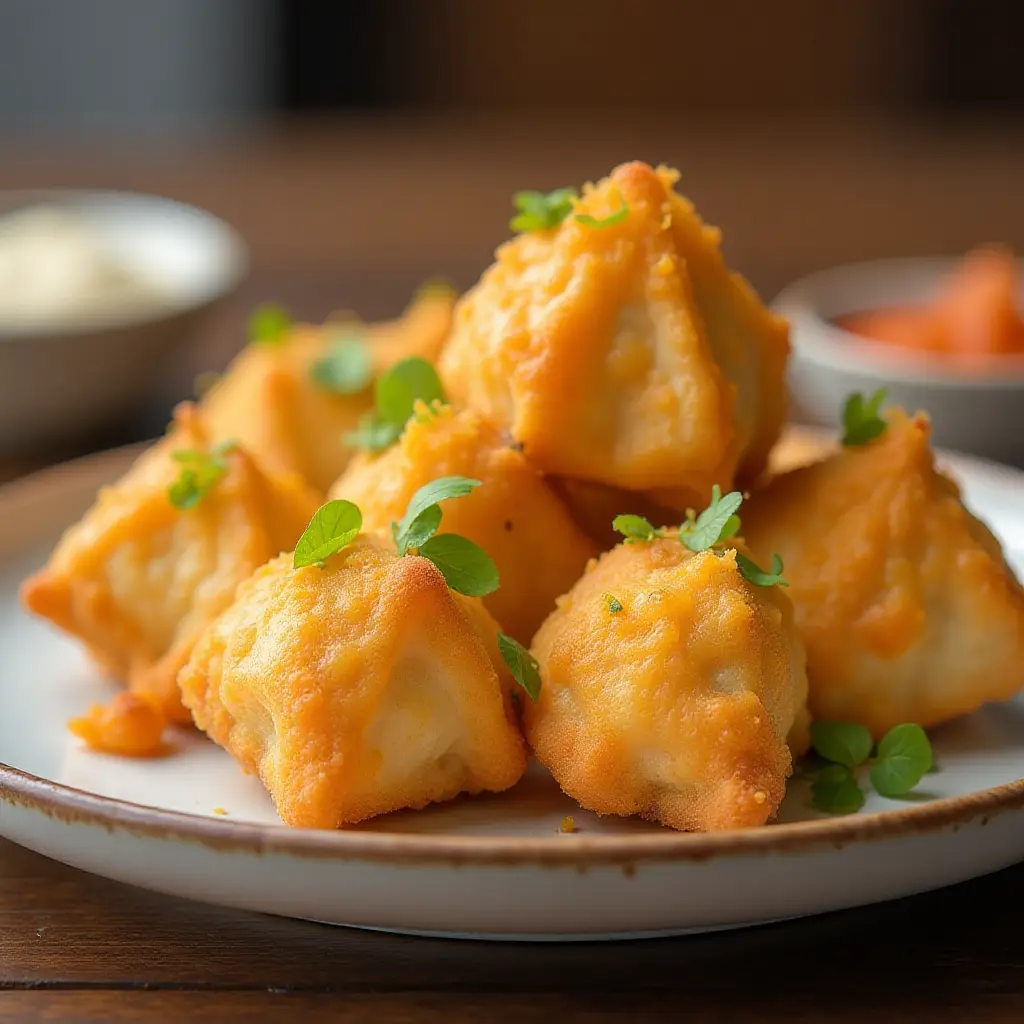 Crispy Buffalo Chicken Wontons