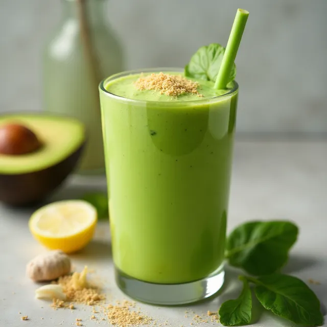 Banana, Avocado, and Spinach Smoothie