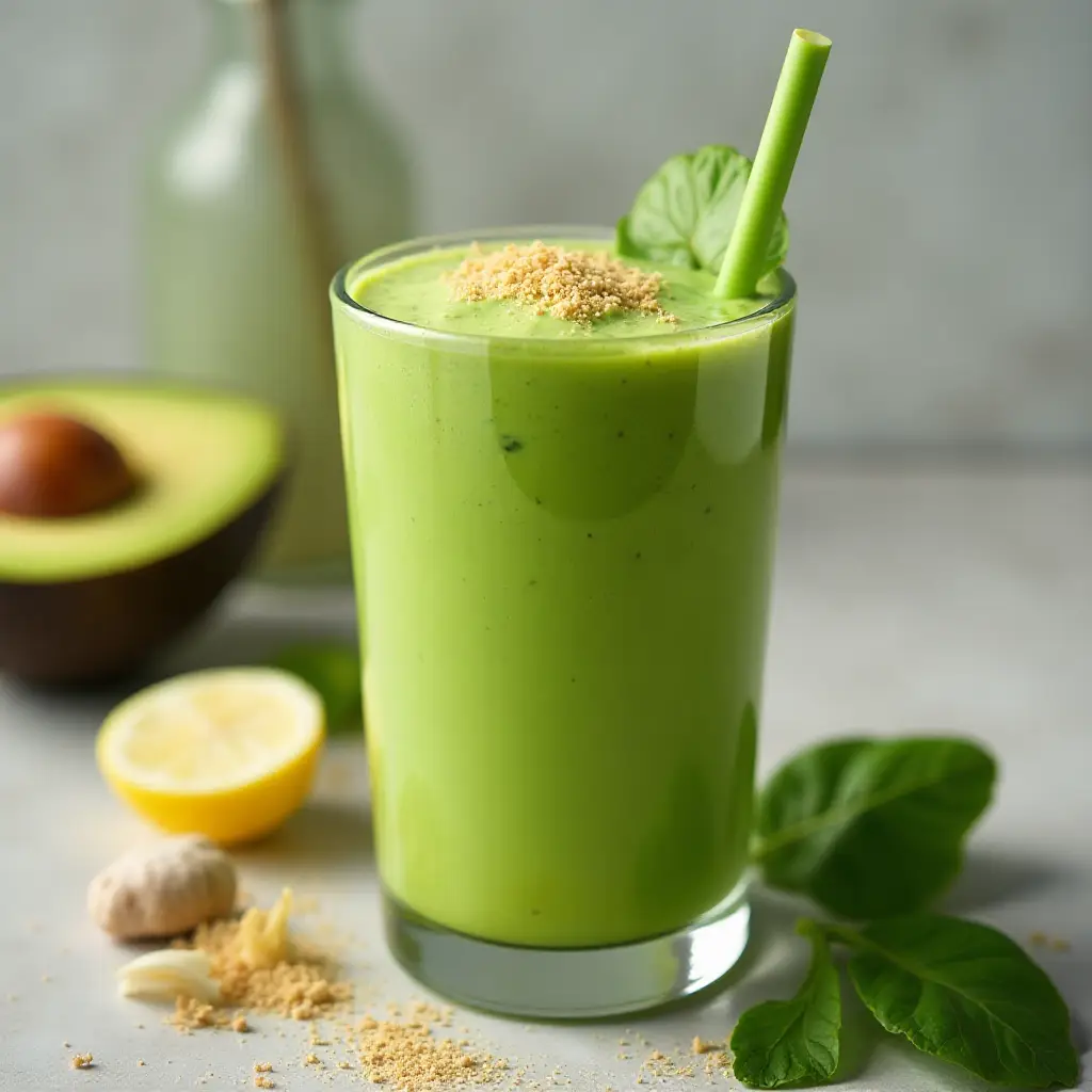 Banana, Avocado, and Spinach Smoothie