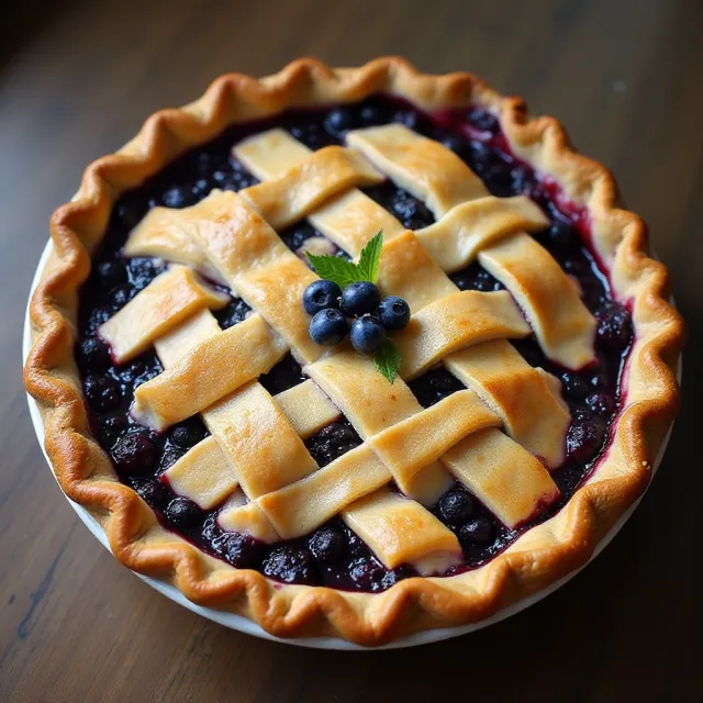Blueberry Pie with Frozen Berries