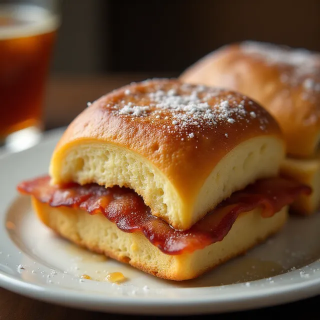 Bacon Stuffed French Toast Sliders