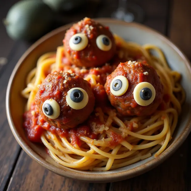 Zombie Eyes (Halloween Meatballs)