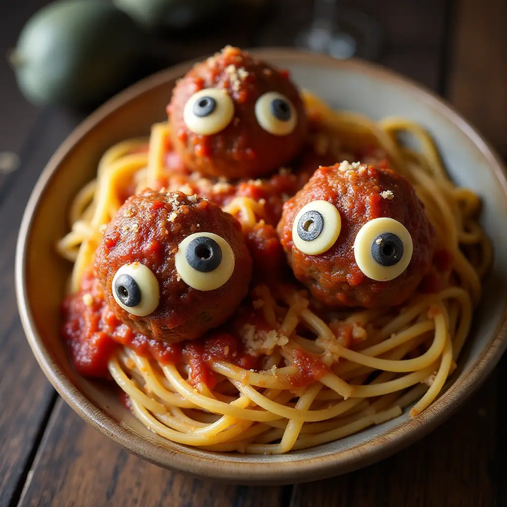 Zombie Eyes (Halloween Meatballs)