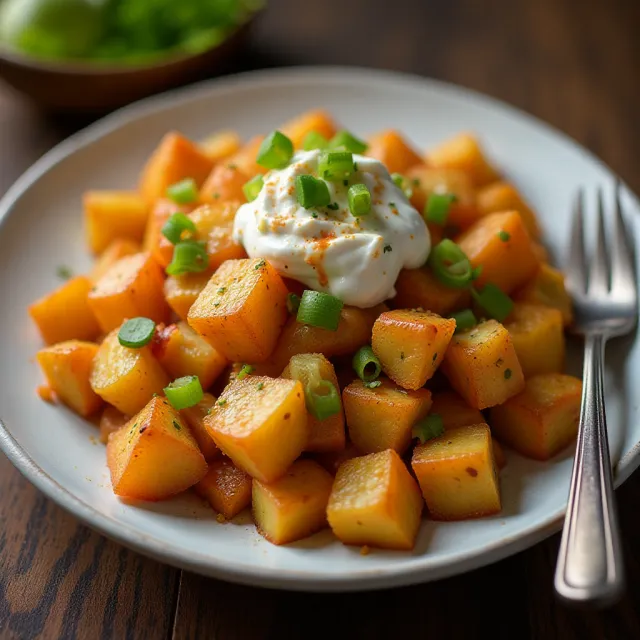 Crispy Buffalo Potato Salad