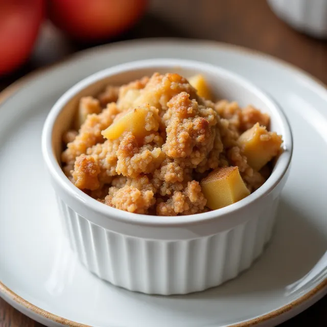 Air Fryer Apple Crisp with Oatmeal Streusel
