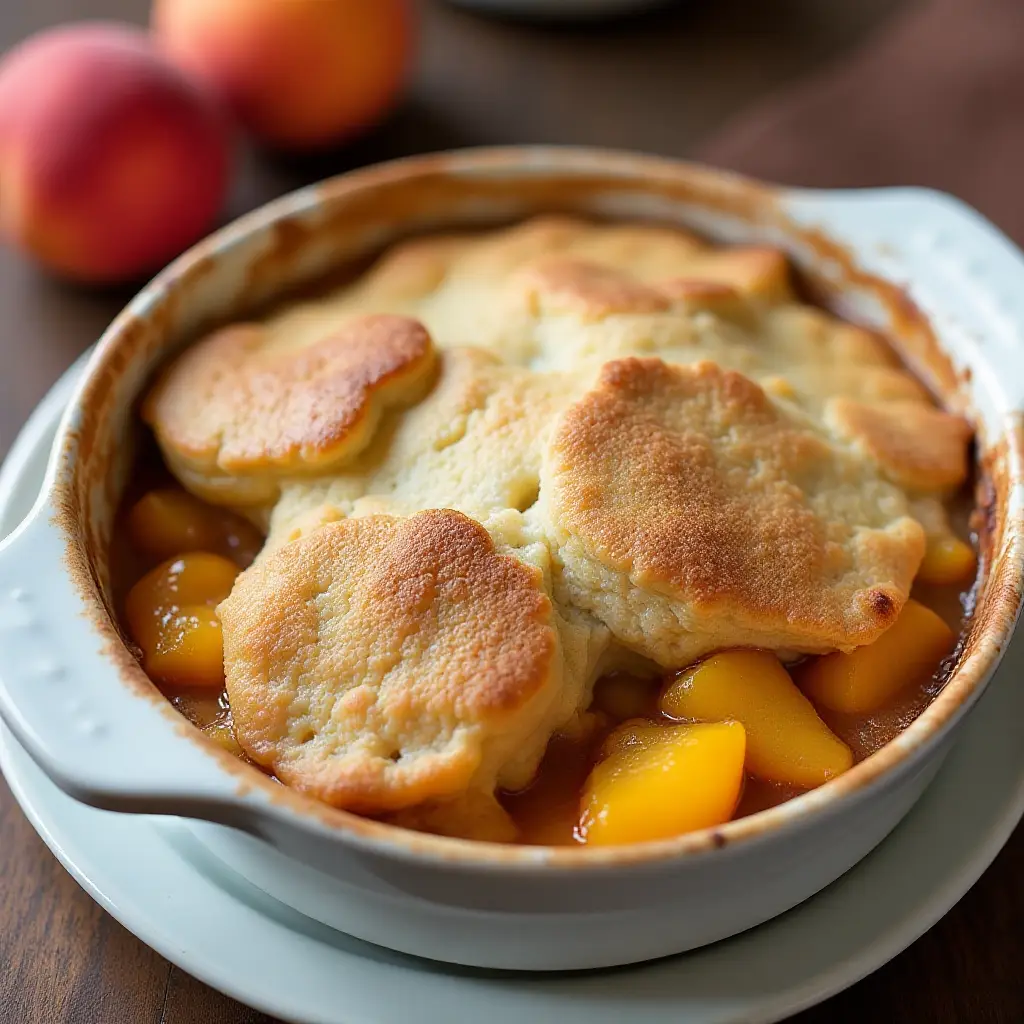 Healthier Southern Peach Cobbler