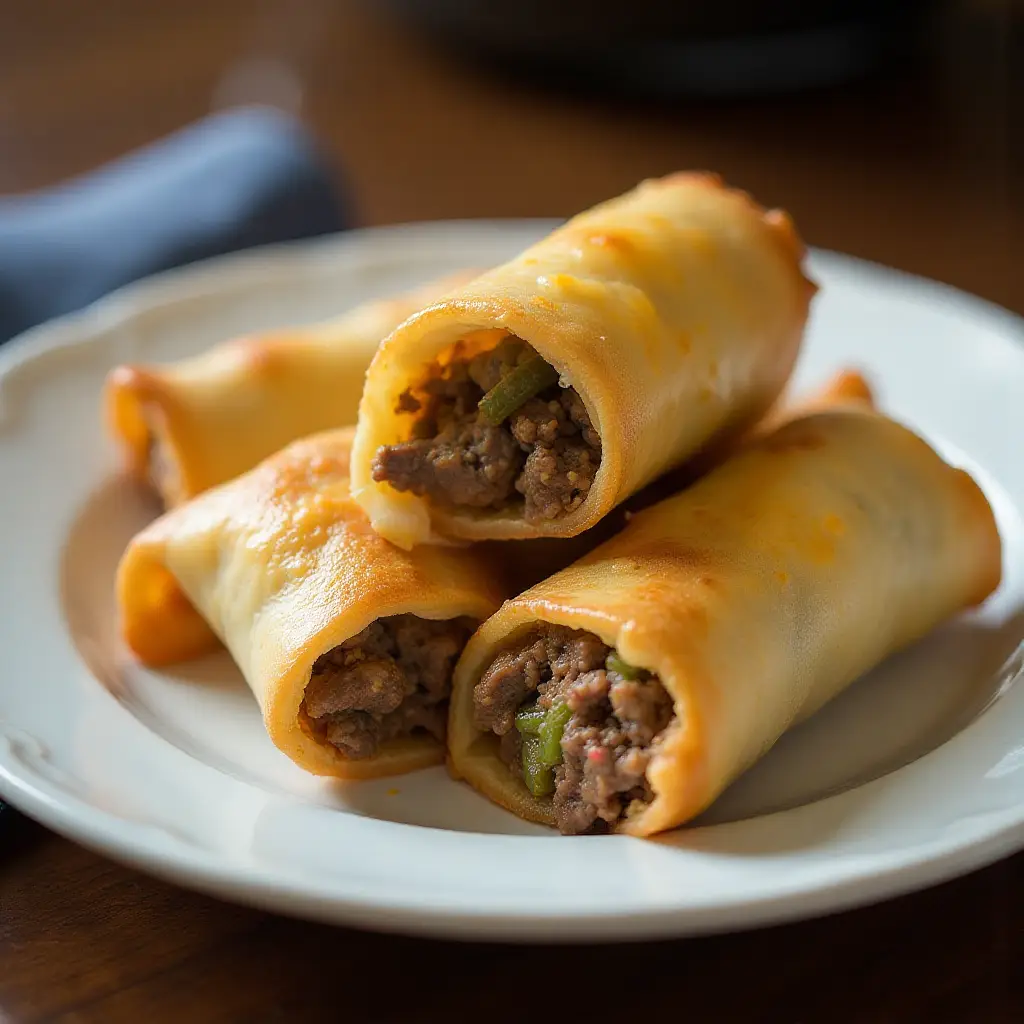 Philly Cheesesteak Egg Rolls