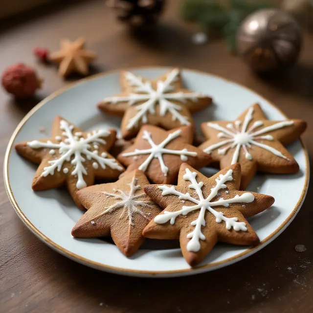 Gingerbread Snowflakes