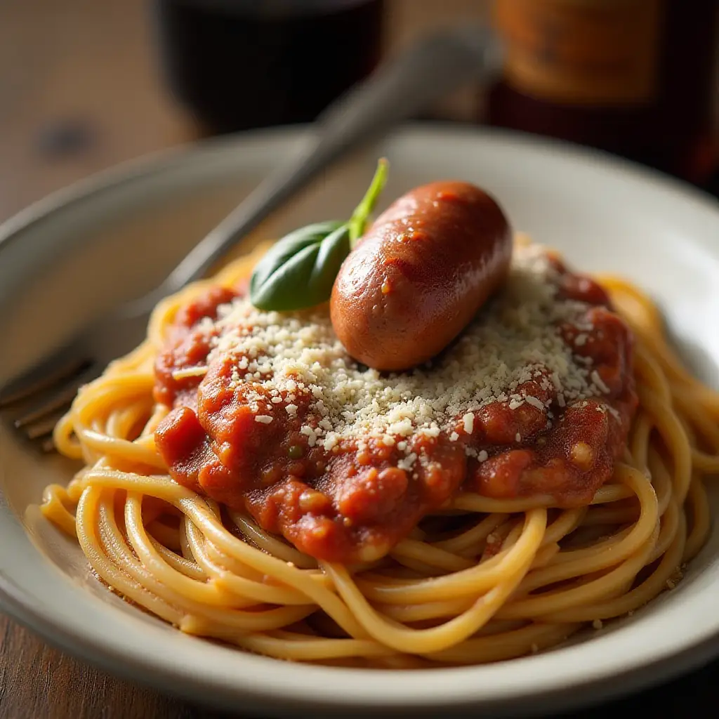 Camp David Spaghetti with Italian Sausage