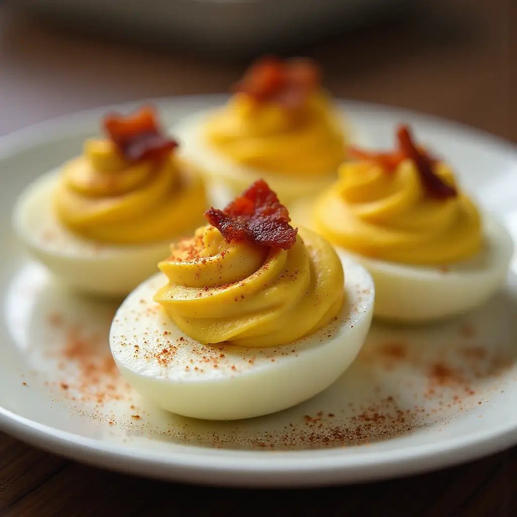 Chipotle Bacon Deviled Eggs