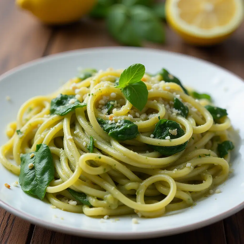 Light Lemon Pesto Pasta