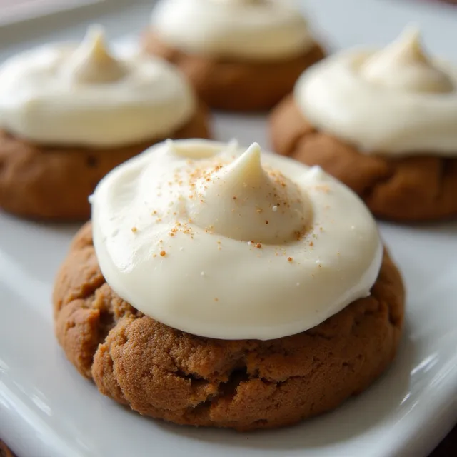Gingerbread Cookies with Cream Cheese Frosting