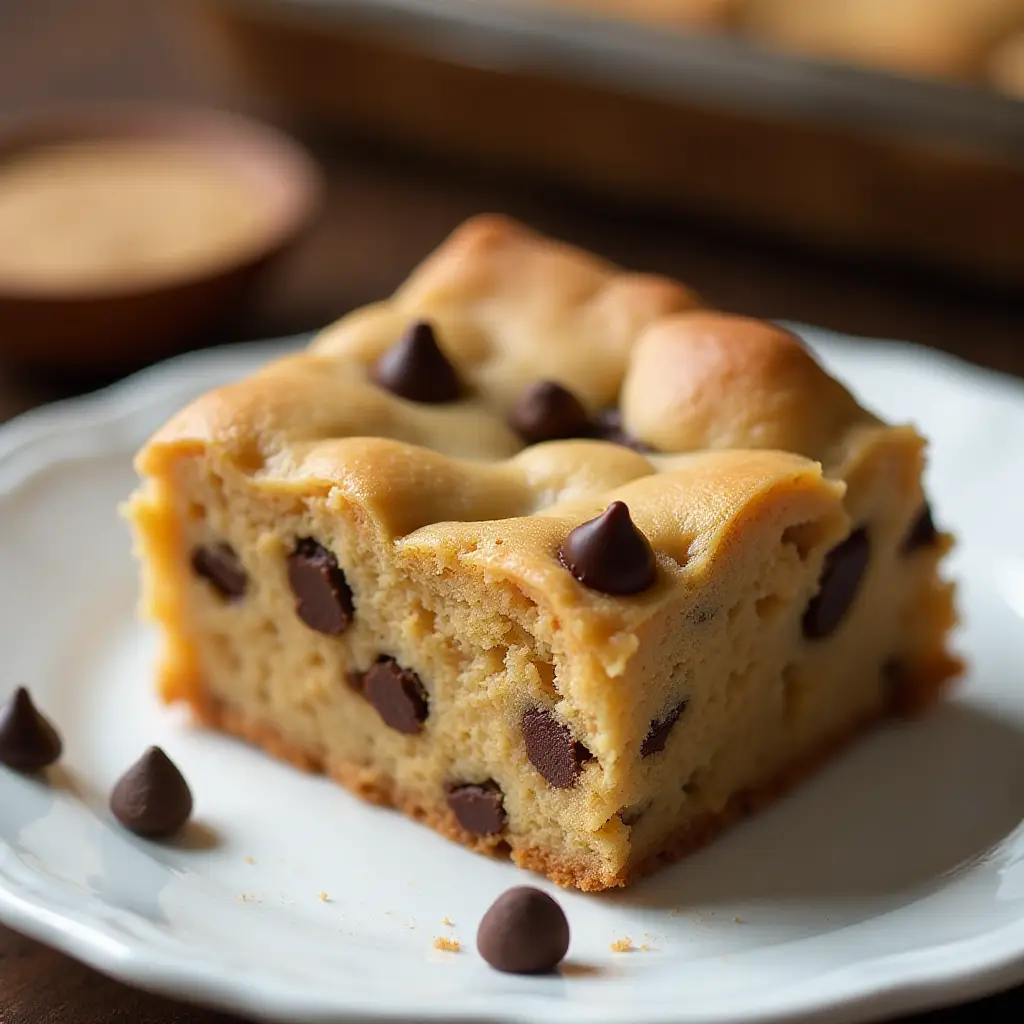 Chocolate Chip Fluffernutter Blondies