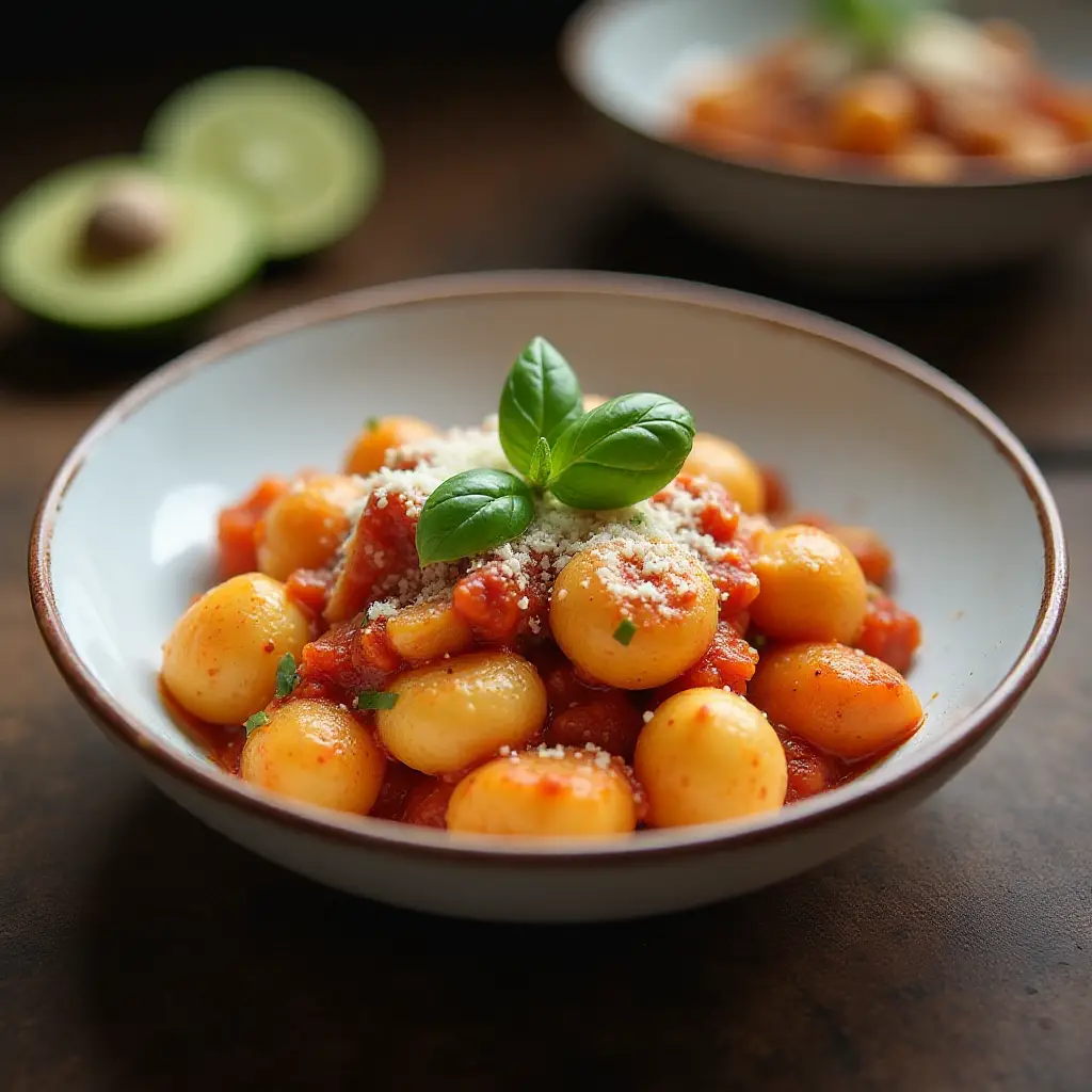 Quick and Easy Tomato Basil Gnocchi