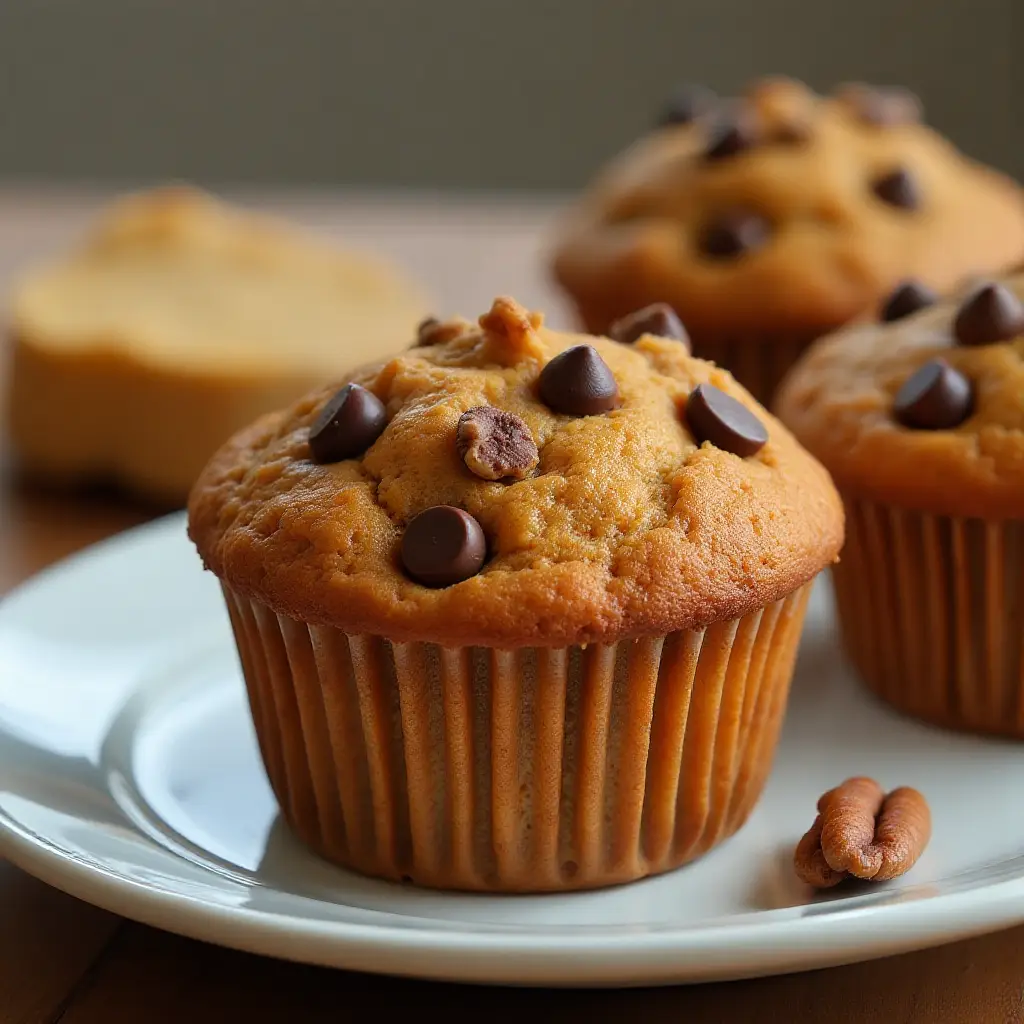 Pumpkin Banana Oat Muffins