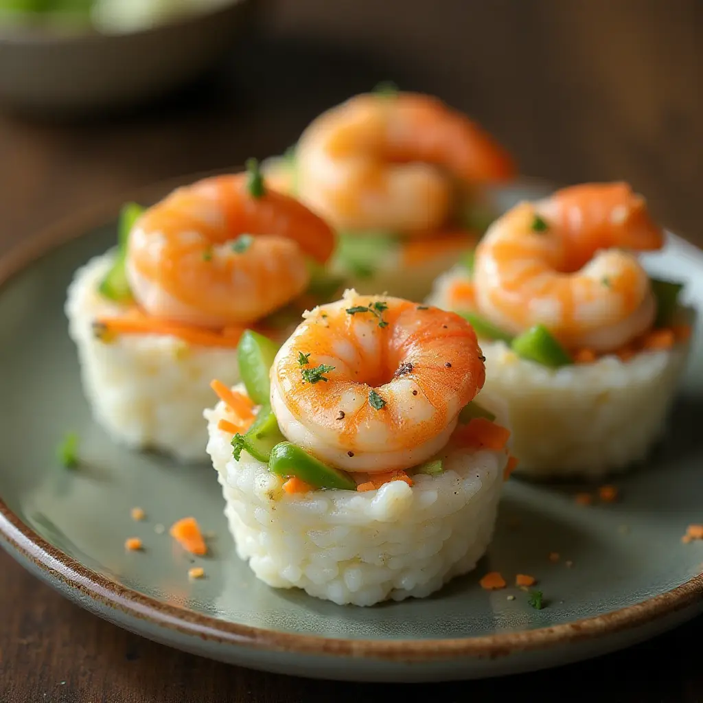 Wasabi Shrimp Sushi Cups