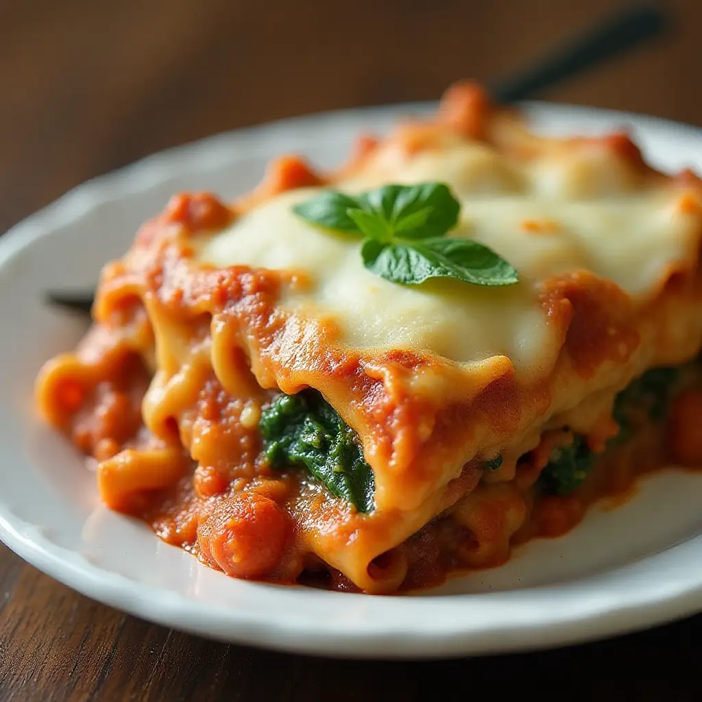 Baked Ziti with Spinach and Meat