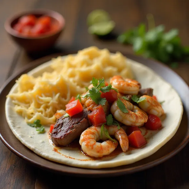 Easy Steak and Shrimp Fajitas
