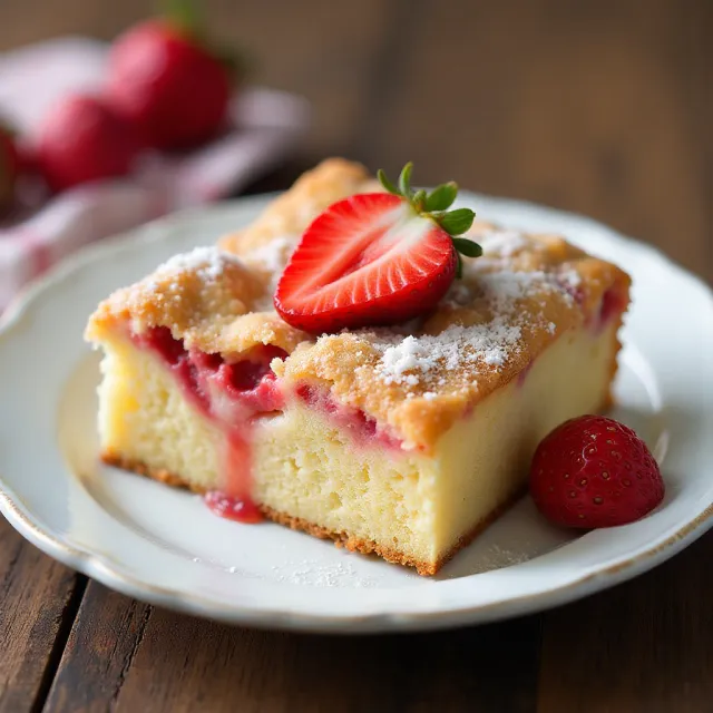 Fresh Strawberry Coffee Cake