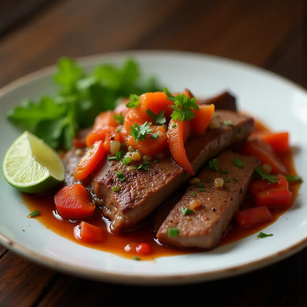 Steak, Onion, and Pepper Fajitas