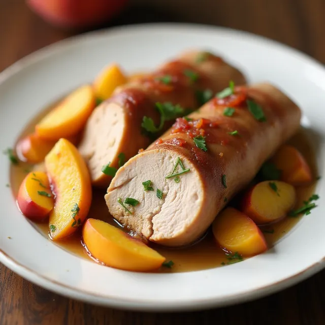 Pork Tenderloin with Peaches